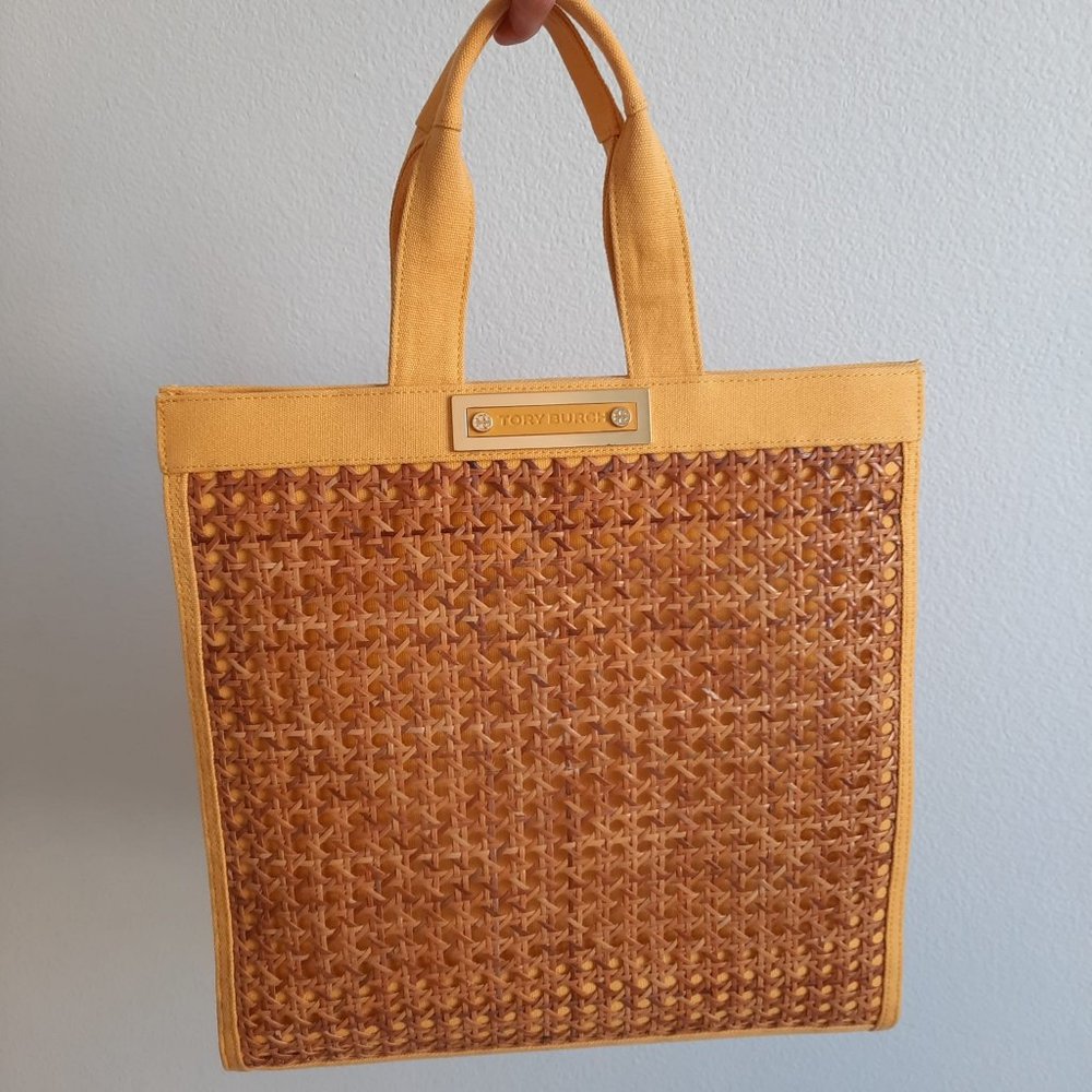 Tory Burch Canvas Weaved Tote